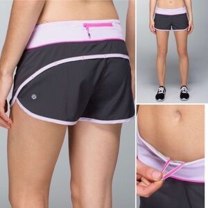 Lululemon Run: Speed Short *4-way Stretch
Soot / Pretty Purple #10